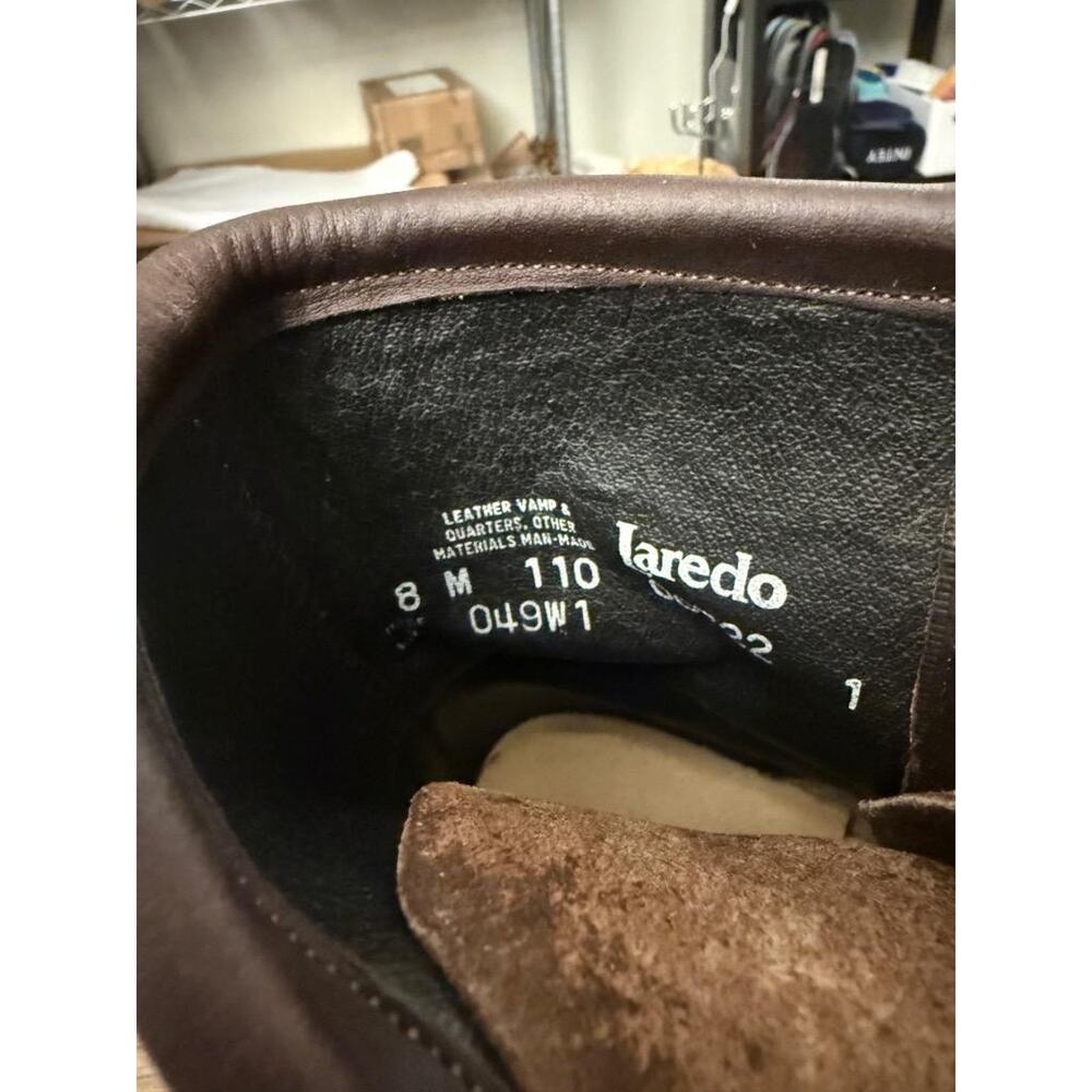 Vintage Laredo Kiltie Lacer Western Moto Boot Brown Leather Women size 8 - Picture 6 of 6